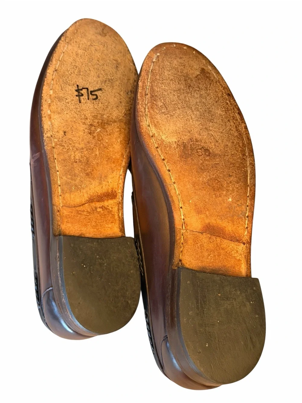 Allen Edmonds Brown Leather Kiltie Loafers with Braided Tassels